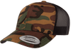 Yupoong 6606CA Camo Retro Trucker Hat, Baseball Cap with Mesh Back, Camouflage - YP Classics®