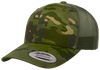 Yupoong 6606MC MultiCam® Camo Retro Trucker Hat, Baseball Cap with Mesh Back - YP Classics®