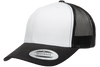 Yupoong 6606W Retro Trucker Hat, Baseball Cap with Mesh Back, White Front - YP Classics®