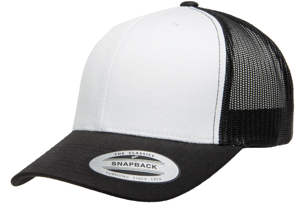 Yupoong 6606W Fr Park Back, Hat, Trucker Wholesale – Retro The with Cap White Mesh Baseball