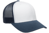Yupoong 6606W Retro Trucker Hat, Baseball Cap with Mesh Back, White Front - YP Classics®