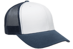 Yupoong 6606W Retro Trucker Hat, Baseball Cap with Mesh Back, White Front - YP Classics®