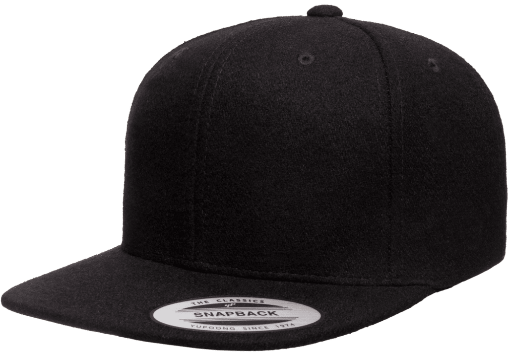 Melton Wool Yupoong The Cap – Wholesale Bill Hat, Snapback 6689 Park Flat