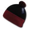 Decky 687 2-Tone Athletic Pom Pom Beanie Knit Cap