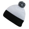 Decky 687 2-Tone Athletic Pom Pom Beanie Knit Cap