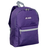 Everest Backpack Book Bag - Back to School Basic Style - Mid-Size Eggplant