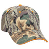 Otto Camouflage 6 Panel Low Pro Baseball Cap, Camo Sandwich Visor Hat - 71-602