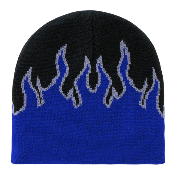 Decky 8003 - Fire Beanie, Flame Knit Cap
