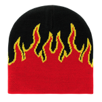 Decky 8003 - Fire Beanie, Flame Knit Cap