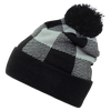 Decky 8028 Buffalo Plaid Pom Beanie, Knit Cap