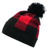 Decky 8028 Buffalo Plaid Pom Beanie, Knit Cap
