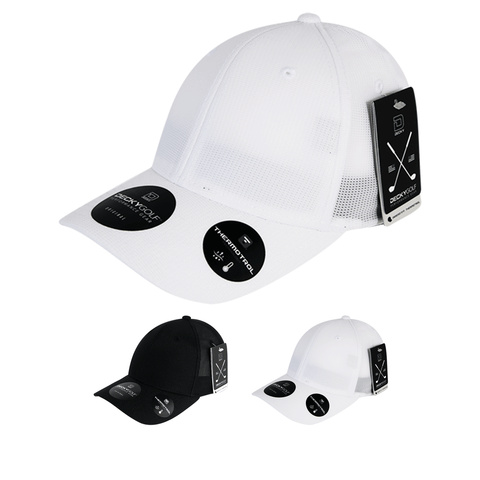 Screen Fabric L/C Flex Hat - Golf & Spots Cap - Decky 8102