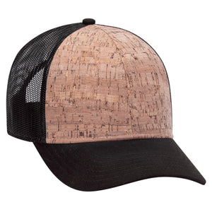Otto 6-Panel Low Profile, Cork Trucker Hat, Mesh Back - 83-1212 - 