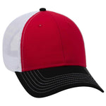 OTTO CAP 6 Panel Low Profile Mesh Back Trucker Hat, Cotton Blend Twill - 83-1239