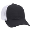 Otto 6 Panel Low Pro Mesh Back Trucker Hat, Cotton Canvas Cap - 83-1273
