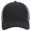Otto 6 Panel Low Pro Mesh Back Trucker Hat, Cotton Canvas Cap - 83-1273