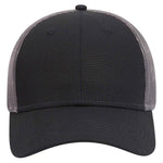 Otto 6 Panel Low Pro Mesh Back Trucker Hat, Cotton Canvas Cap - 83-1273 - Picture 2 of 17