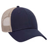 Otto 6 Panel Low Pro Mesh Back Trucker Hat, Cotton Canvas Cap - 83-1273