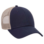 Otto 6 Panel Low Pro Mesh Back Trucker Hat, Cotton Canvas Cap - 83-1273 - Picture 8 of 17