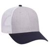 Otto 6 Panel Low Pro Mesh Back Trucker Hat, Heather Blend Cap - 83-1300