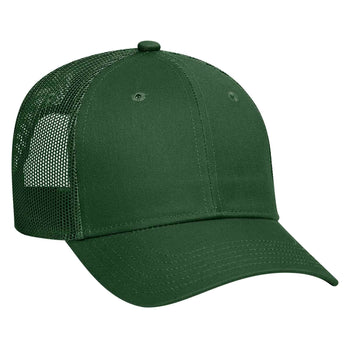 Otto 6 Panel Low Pro Mesh Back Trucker Hat,  Cotton Blend Twill Cap - 83-473