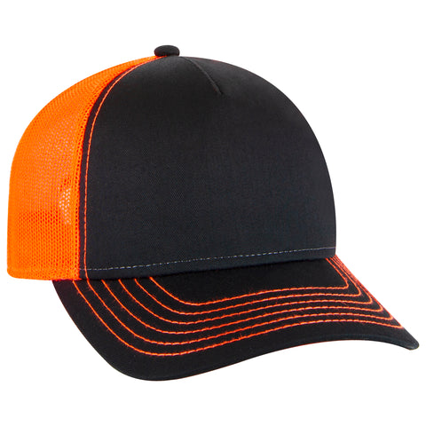 102 The Wholesale – Profile OTTO Back 5 CAP Low - Trucker Mesh Hat, Park Cotton Panel Twill