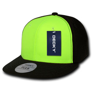Decky 874 Neon Flat Bill Flex Cap - 
