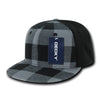 Decky 903 - Structured Plaid Flex Cap, Flat Bill Hat - CASE Pricing