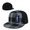 Decky 903 - Structured Plaid Flex Cap, Flat Bill Hat - CASE Pricing