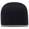 Otto 9 Inch Classic Knit Beanie w/ Reflective Stripe, Acrylic Knit Cap - 91-1237