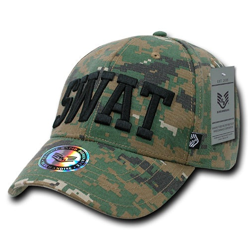Digital Camo SWAT Hat Baseball Cap Police Camouflage - Rapid
