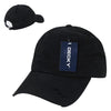 Decky 959 - 6 Panel Low Profile Relaxed Vintage Dad Hat, Distressed Dad Cap