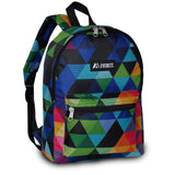 Everest Backpack Book Bag - Back to School Basics - Fun Patterns & Prints Blue/ Green Geo
