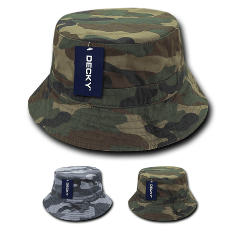 Camo Polo Bucket Hats, Camouflage Bucket Hats - Decky 961
