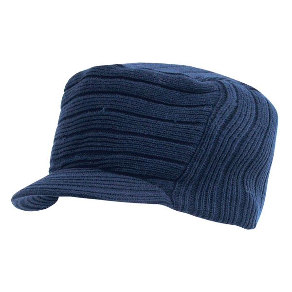 Decky 963 - Flat Top Hybricap, Knit Beanie Cap