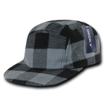 5-Panel Racer Racing Jockey Hat, Camper Cap Buffalo Plaid - Decky 984 - Picture 2 of 10