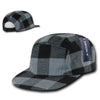 Decky 984 5-Panel Racer Racing Jockey Hat, Camper Cap Buffalo Plaid