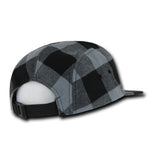 5-Panel Racer Racing Jockey Hat, Camper Cap Buffalo Plaid - Decky 984 - Picture 4 of 10
