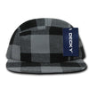 Decky 984 5-Panel Racer Racing Jockey Hat, Camper Cap Buffalo Plaid