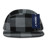 5-Panel Racer Racing Jockey Hat, Camper Cap Buffalo Plaid - Decky 984 - Picture 5 of 10