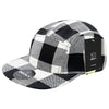 Decky 984 5-Panel Racer Racing Jockey Hat, Camper Cap Buffalo Plaid