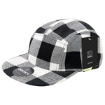5-Panel Racer Racing Jockey Hat, Camper Cap Buffalo Plaid - Decky 984 - Picture 9 of 10