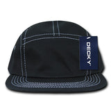 Decky 997 5-Panel Contrast Stitch Racer Racing Jockey Hat Camper Cap