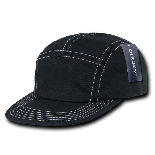 Decky 997 5-Panel Contrast Stitch Racer Racing Jockey Hat Camper Cap
