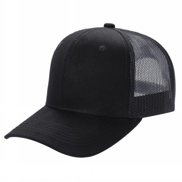Unbranded 6-Panel Curve Trucker Hat, Blank Mesh Back Cap