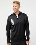 Adidas A482 3-Stripes Double Knit Quarter-Zip Pullover