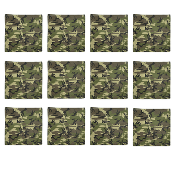 Bandanas - 12 Pack, 100% Cotton, Camo - Bandannas, Bandana, Bandanna, Camouflage, Size: 22" x 22"