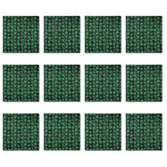 Bandanas - 12 Pack, 100% Cotton, Green Leaf - Bandannas, Bandana, Bandanna, Size: 22