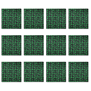 Bandanas - 12 Pack, 100% Cotton, Green Leaf - Bandannas, Bandana, Bandanna, Size: 22