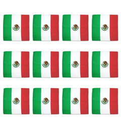 Bandanas - 12 Pack, 100% Cotton, Mexico Flag - Bandannas, Bandana, Bandanna, Size: 22
